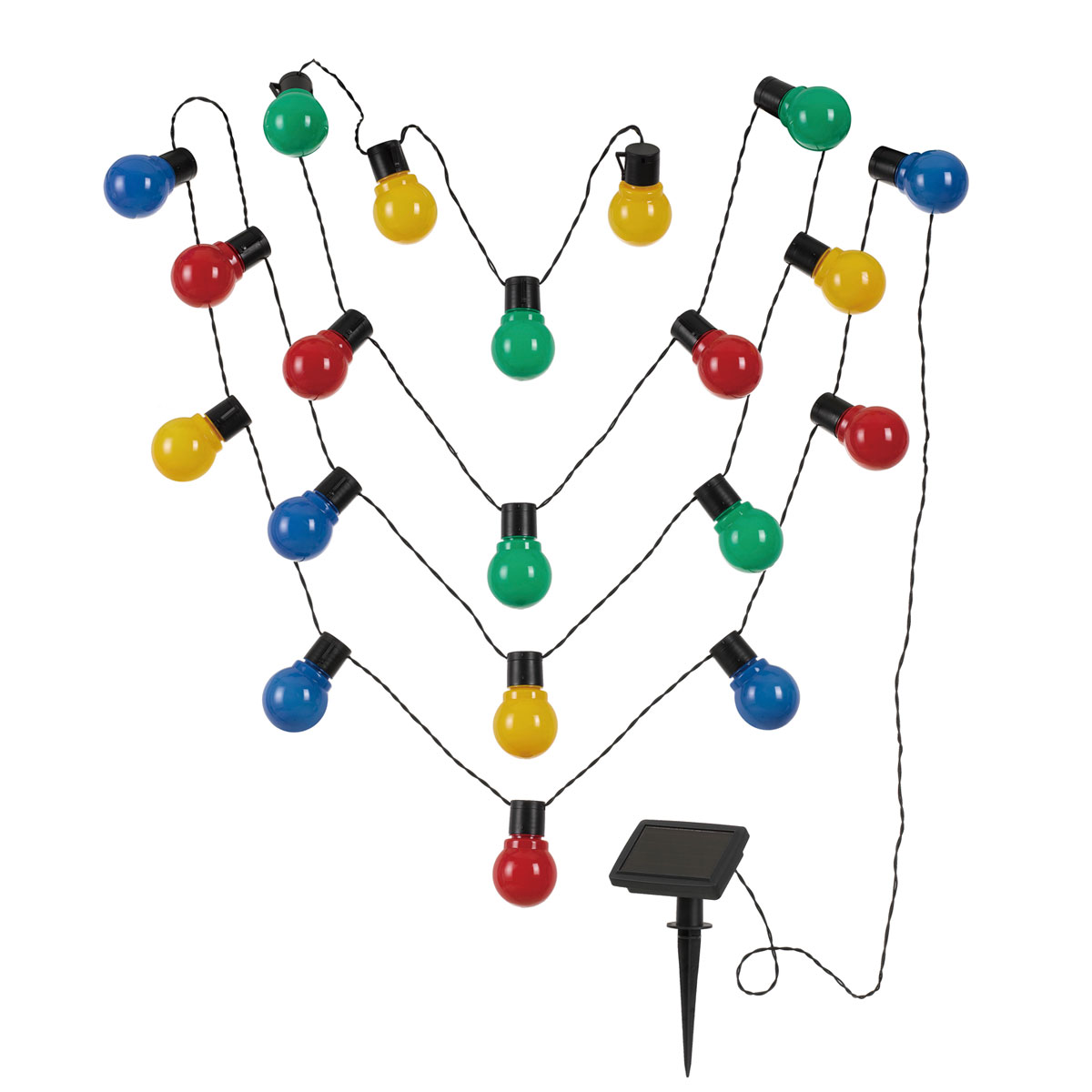 Flector Garten LED-Solar-Partylichterkette bunt