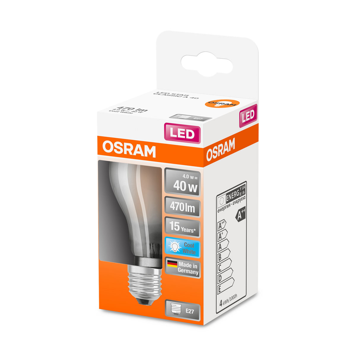 Osram LED-Leuchtmittel E27 40W matt Bild 2