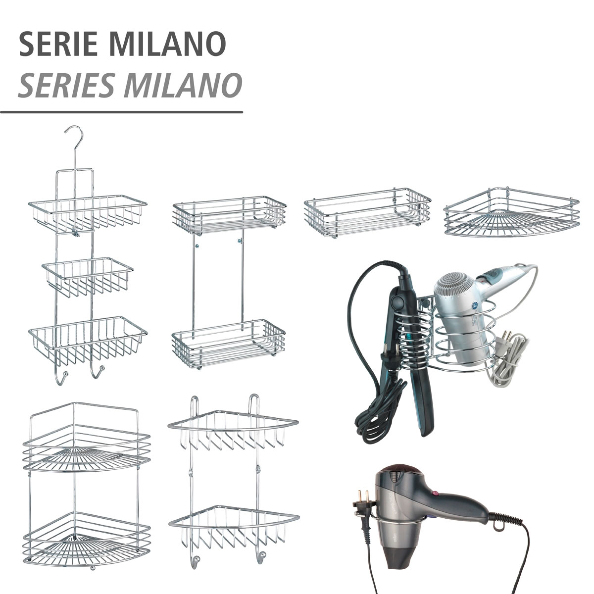 Eckregal „Milano“, mit 2 Etagen