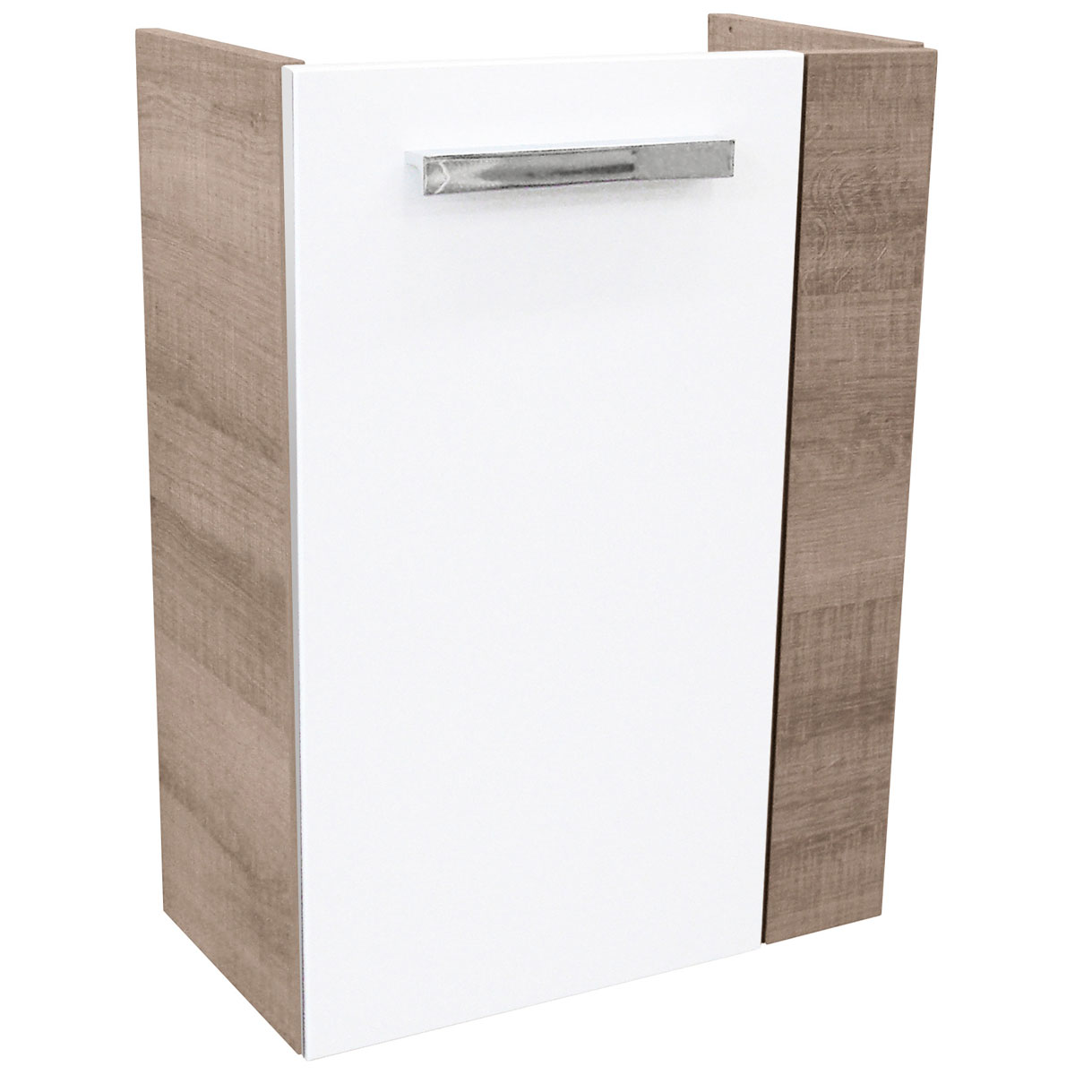 Fackelmann  Gäste-WC Waschtischunterschrank links SBC 440 x 600 x 243 mm Graueiche/Weiß