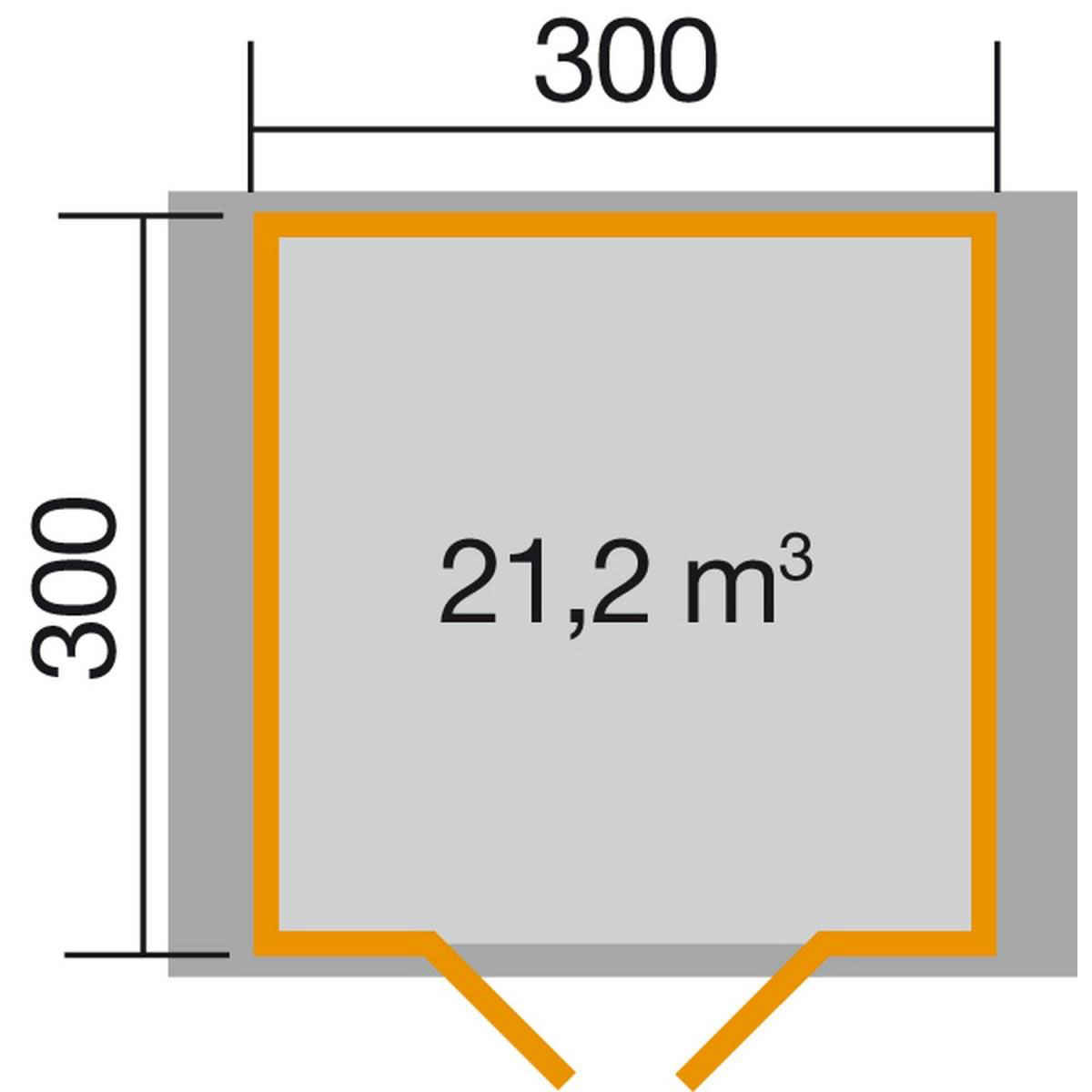 Weka Gartenhaus Premium 45 mm 380 x 330 x 262 cm Bild 2