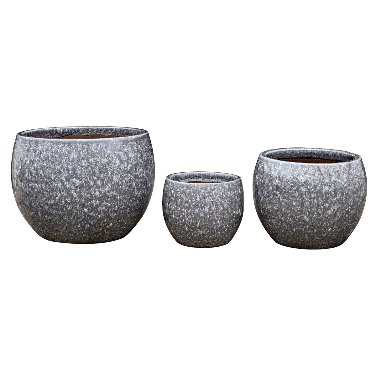 Haveson  Pflanzentopfserie Glasierter Stein