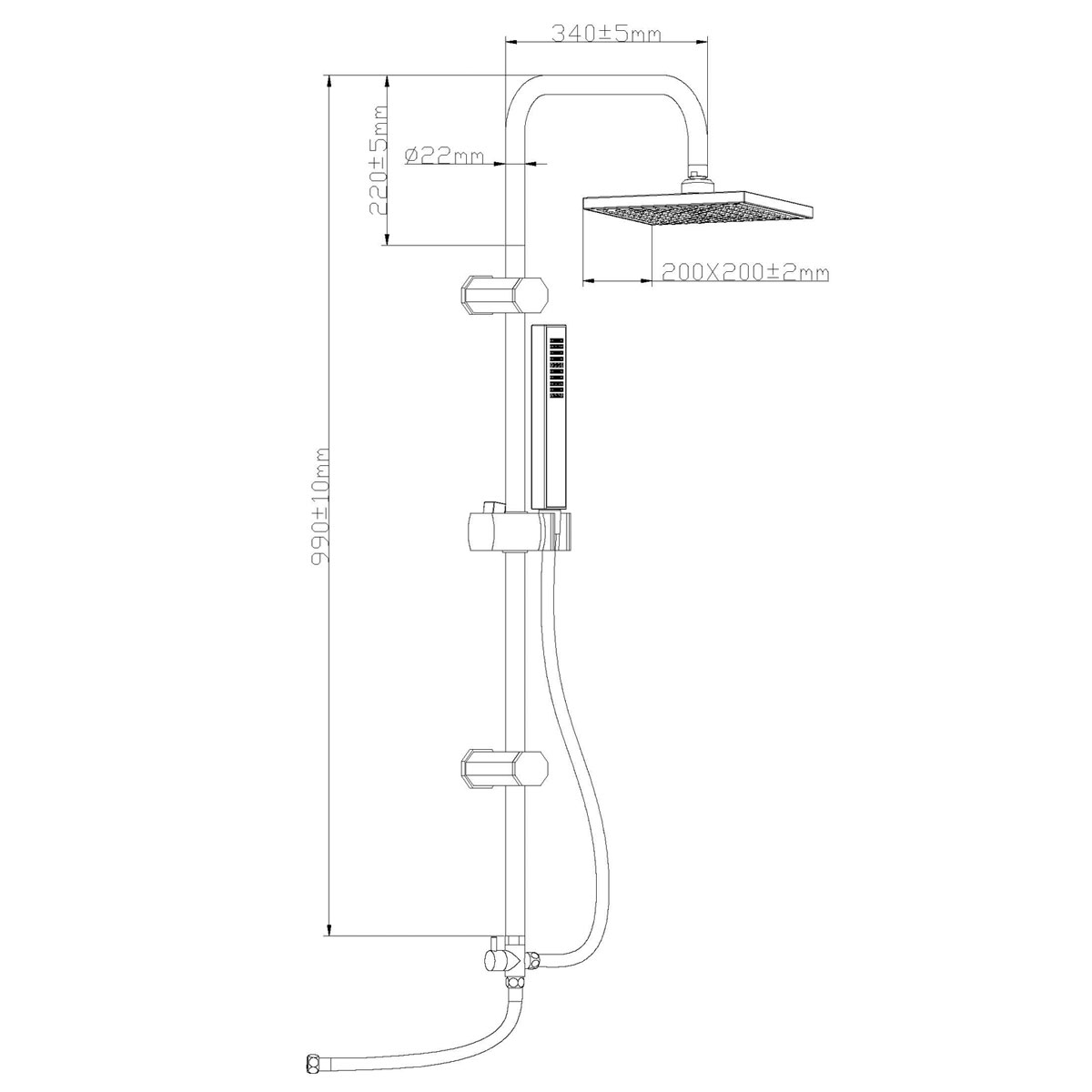 Schütte SCHÜTTE Duschset TOKYO mit Regendusche und Handbrause chrom Bild 10