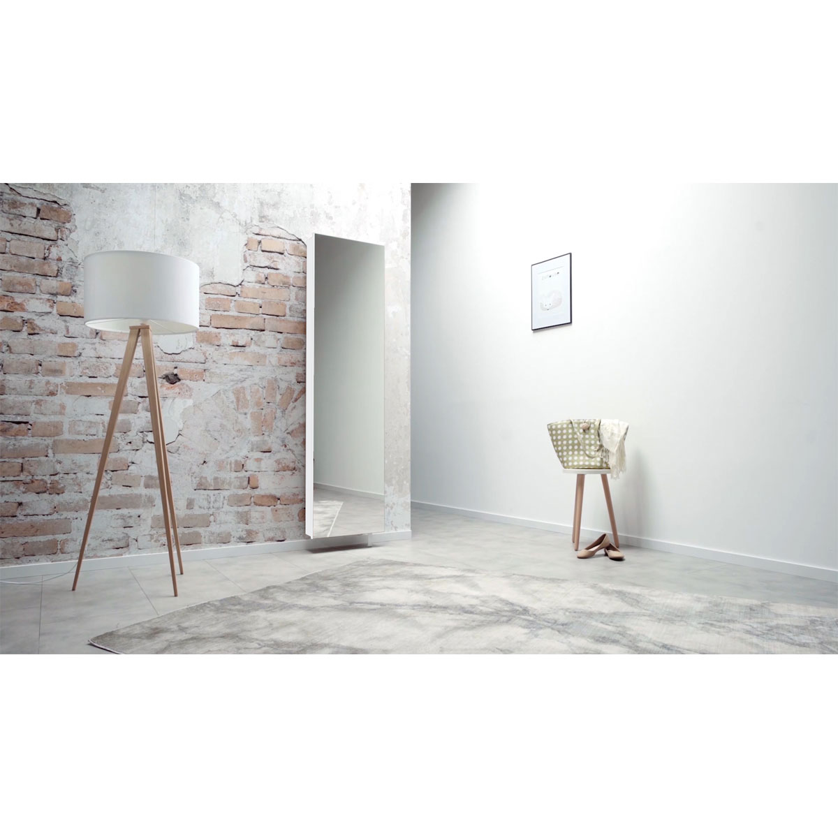 Drehschrank Ordnung mit Spiegelfront 50 x 195 x 18 cm weiß Bild 6