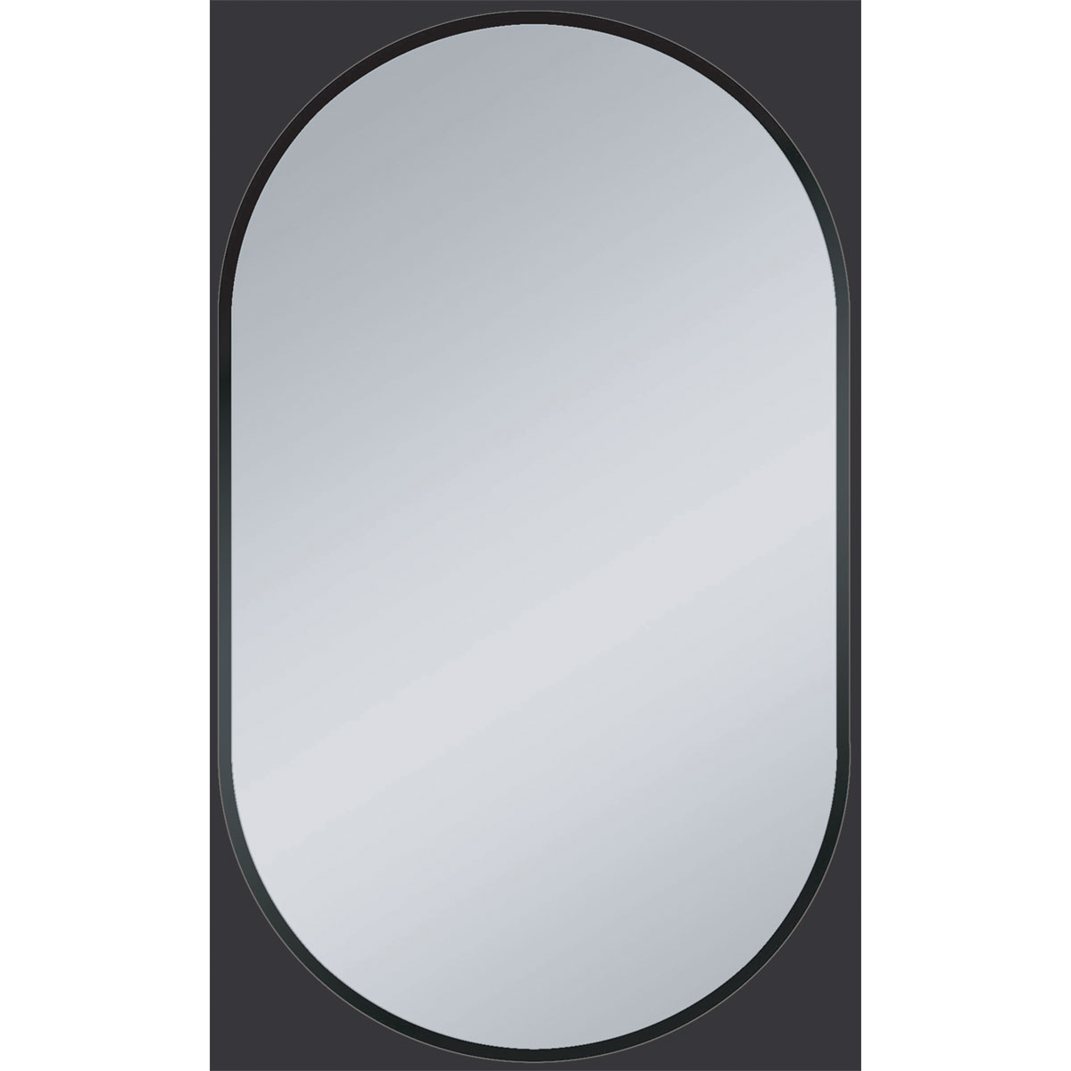 Valblue Design- Wandspiegel Laurin schwarz matt 45 x 75 cm