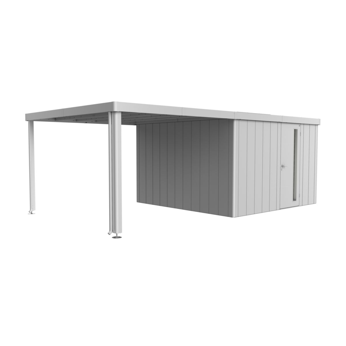 Biohort Seitendach zu Gerätehaus Neo Gr. 4A/4B/4C/4D silber-metallic