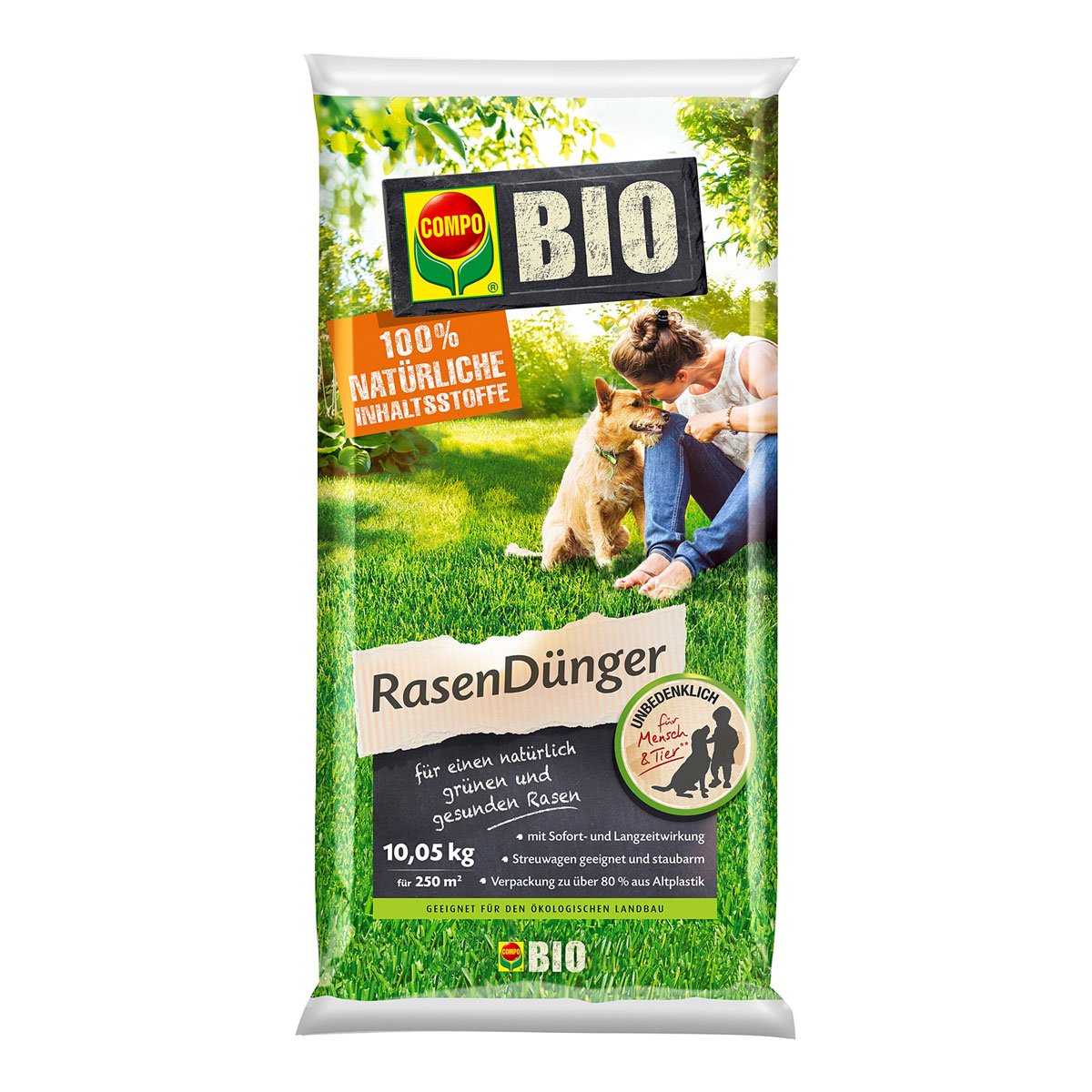 Compo BIO Rasendünger 10,05 kg für 250 m