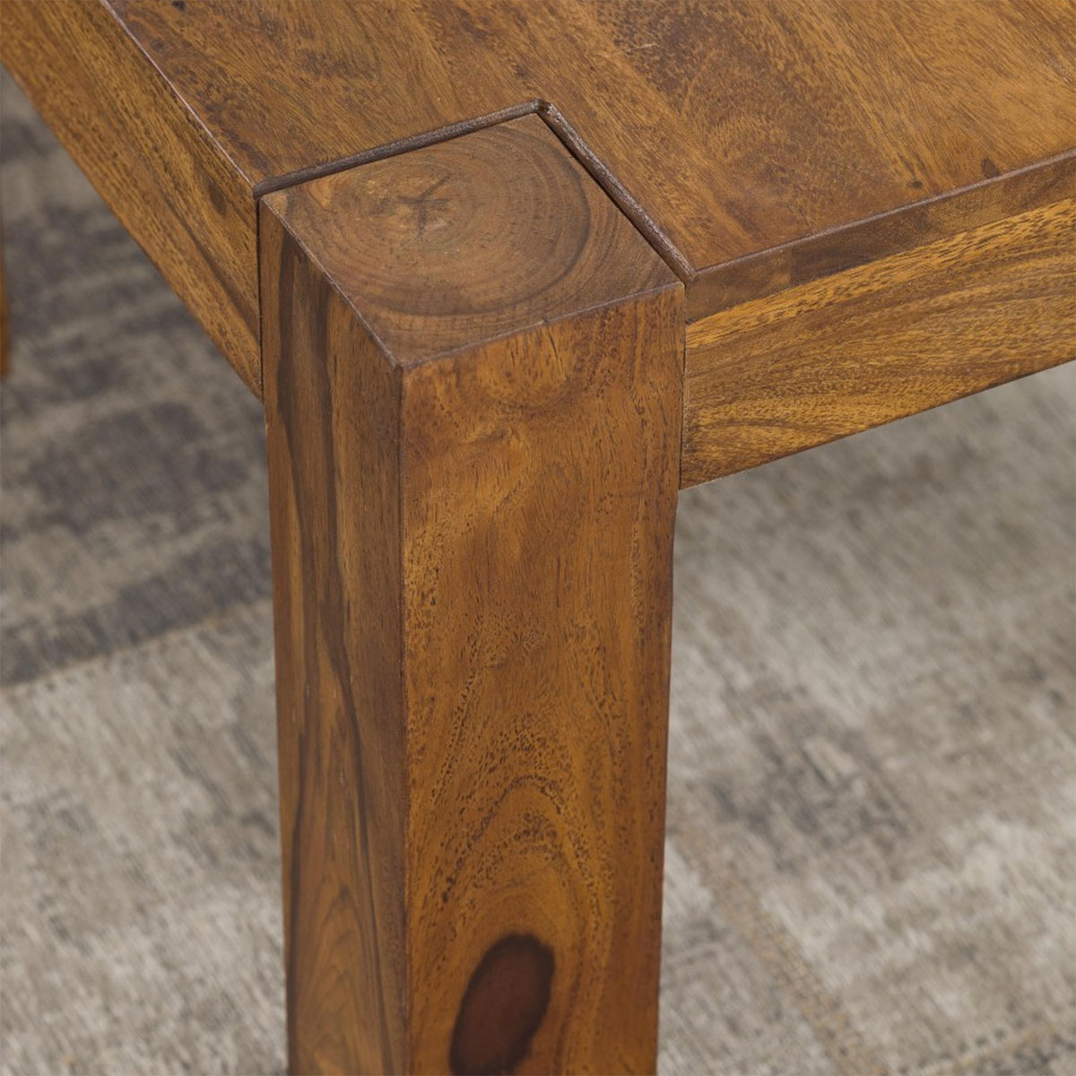 Wohnling Couchtisch „Sheesham“, 60x60 cm, Massivholz Bild 4