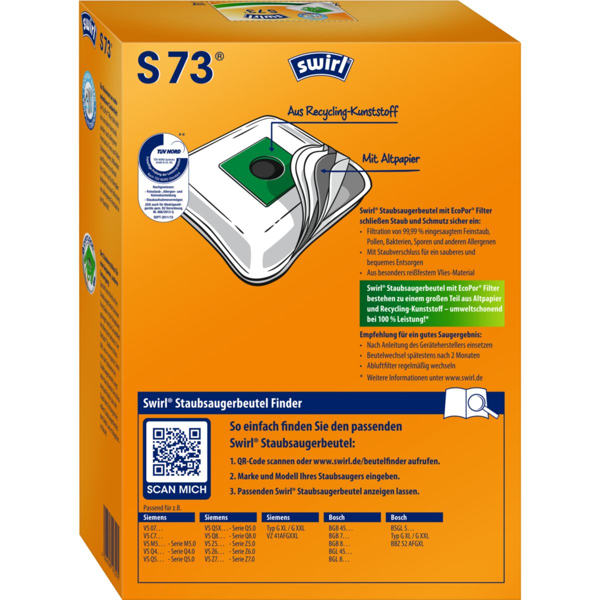 Staubsauger-Beutel S 73 EcoPor Bild 2