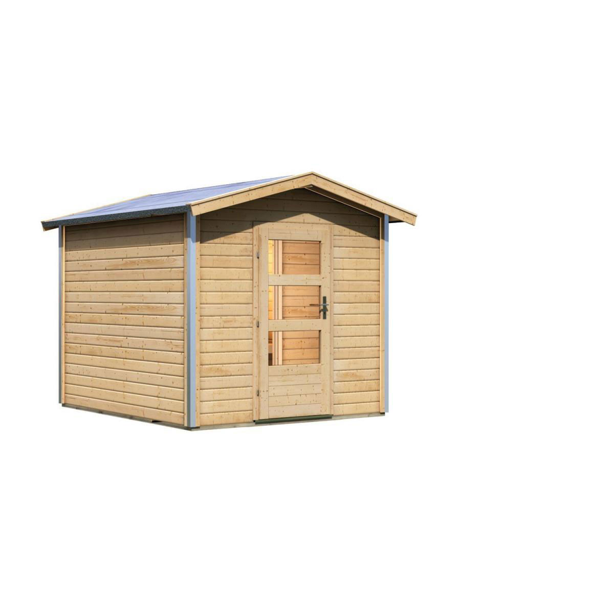 Karibu Saunahaus Bosse 1 38 mm ohne Ofen moderne Tür