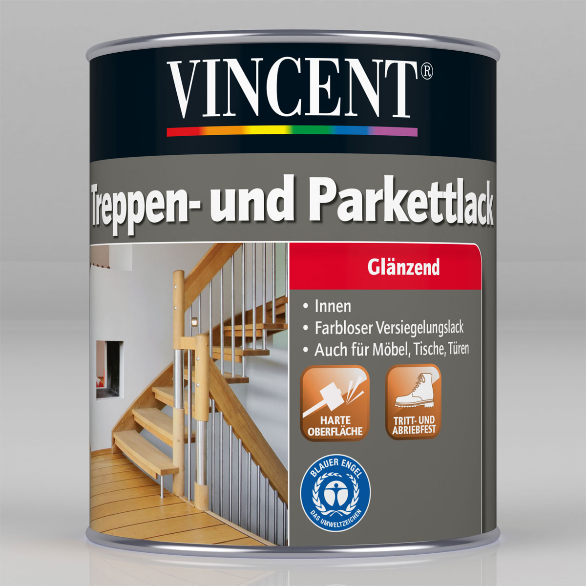 Treppen- & Parkettlack, Glänzend, 0,375 L