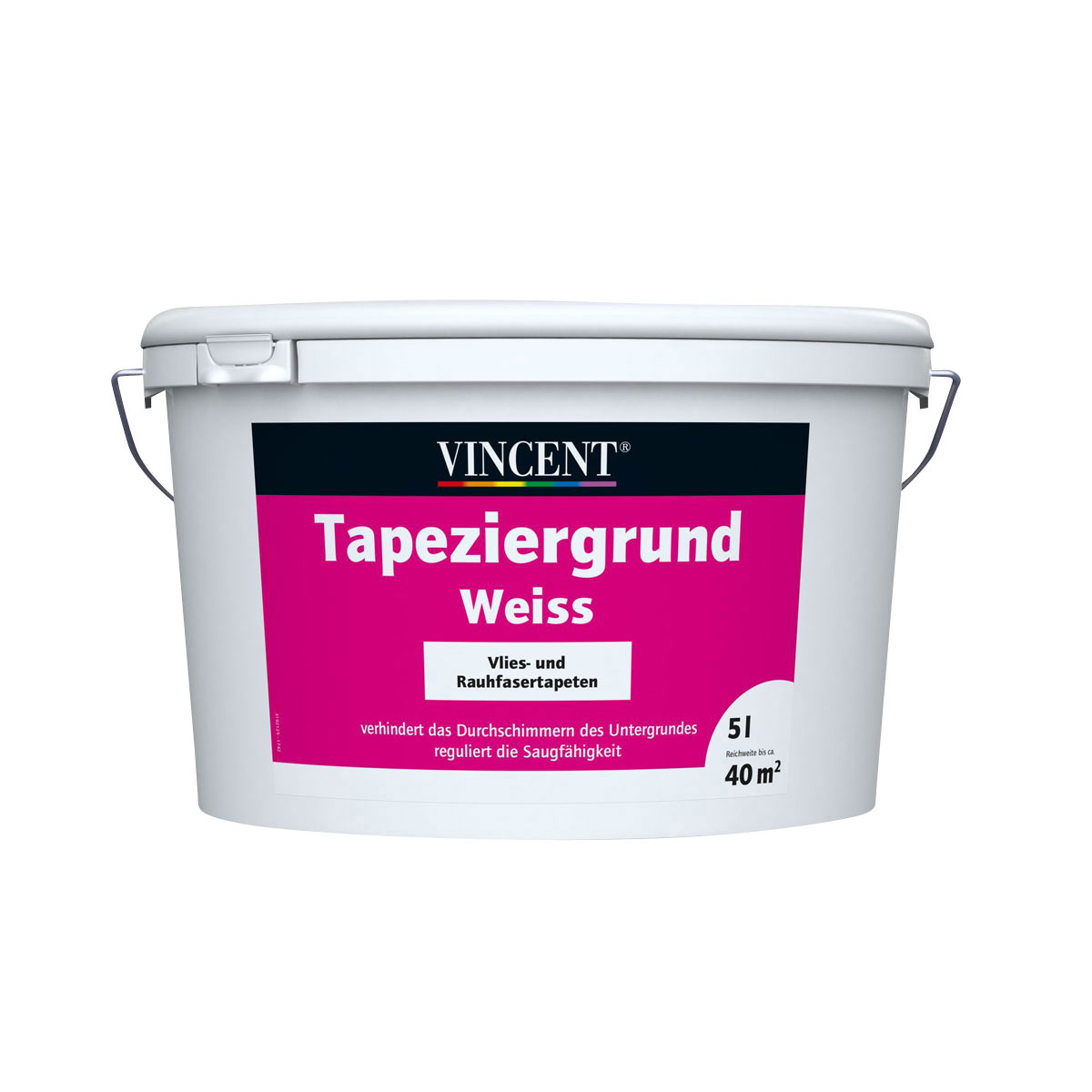 Vincent Tapeziergrund weiß 5 L