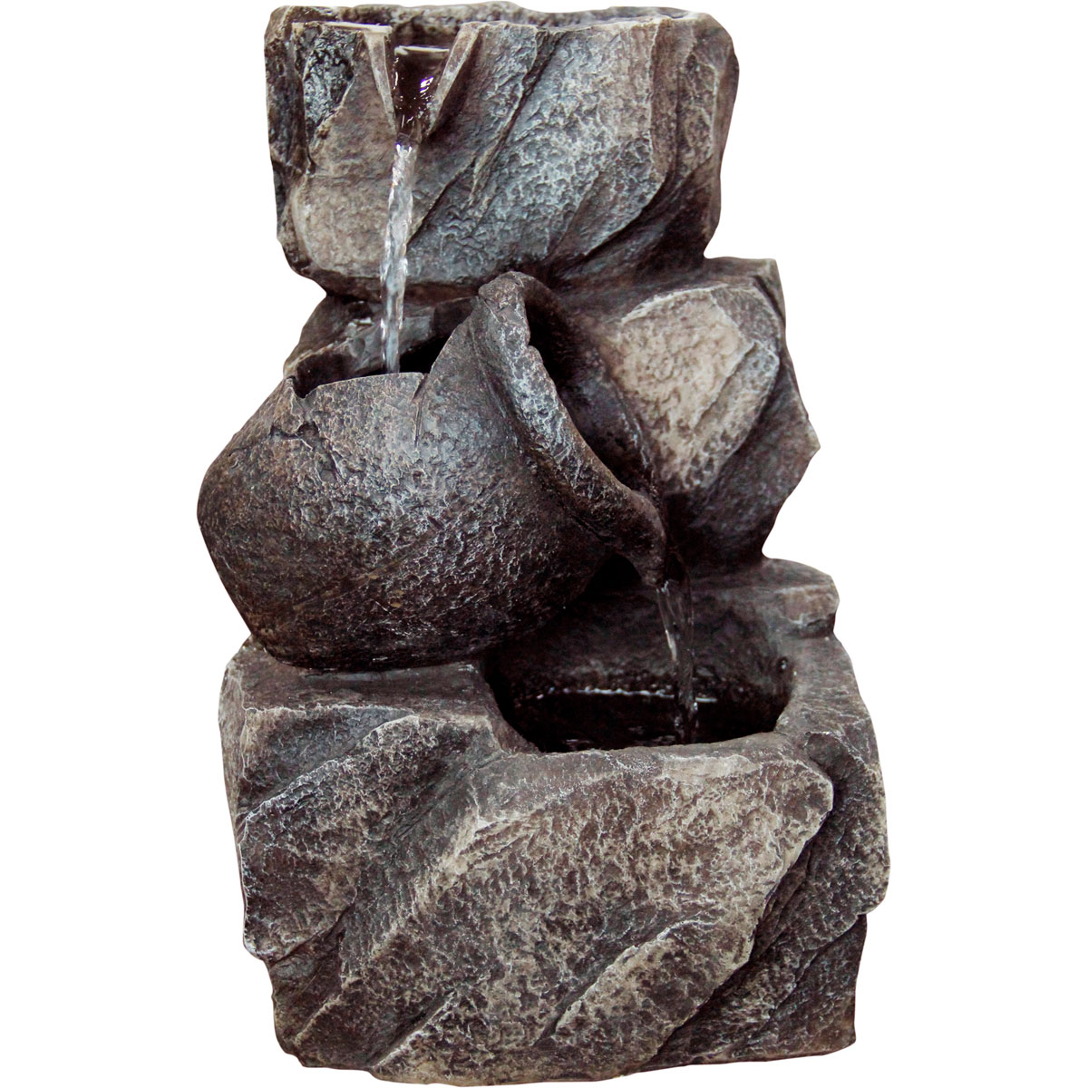 dobar Design-Zimmerbrunnen 16,2 x 27 x 17,2 cm grau Bild 8