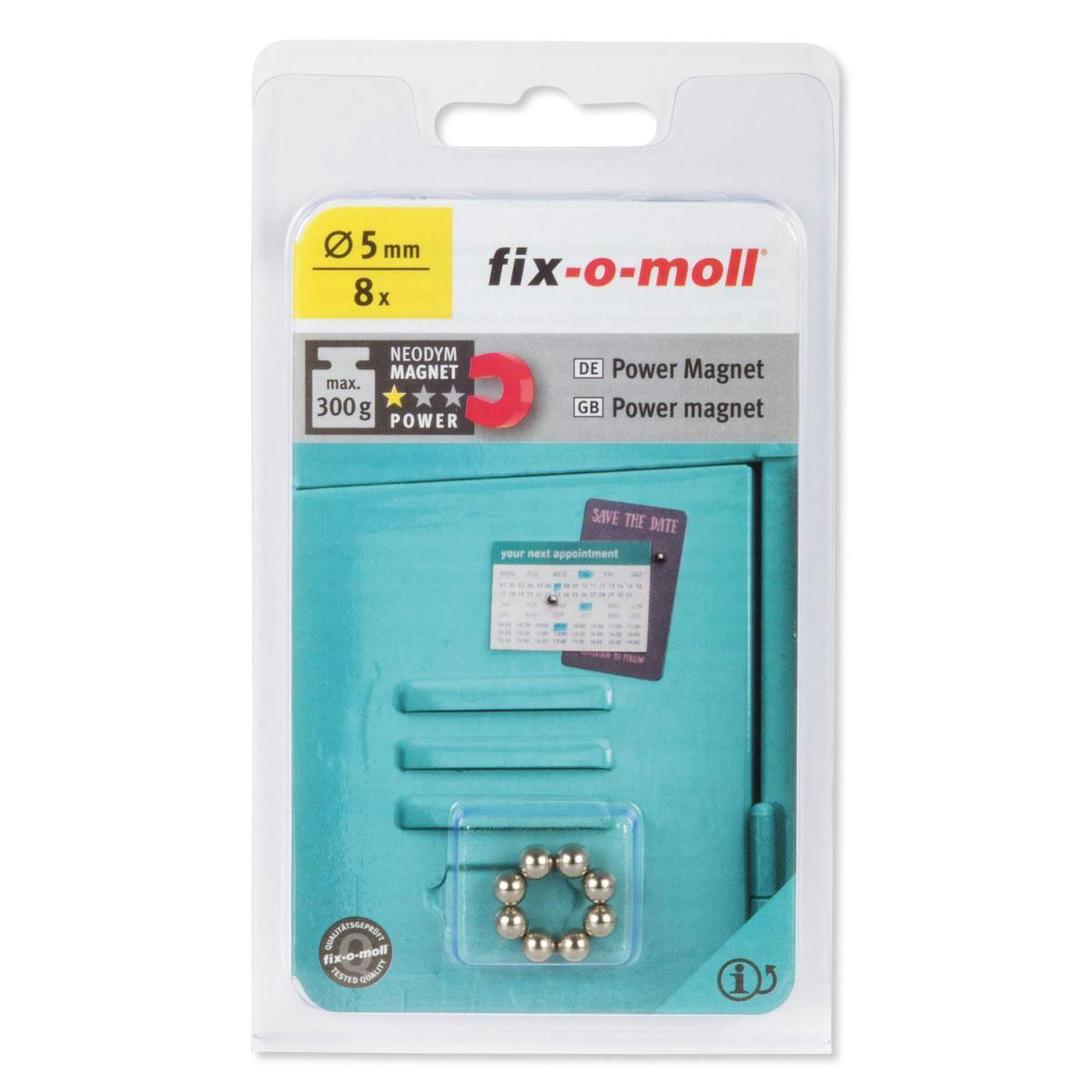 Magnet-Kugel Neodym silber D5 mm 8 St.