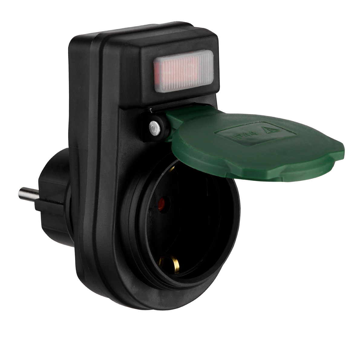 REV Ritter Außensteckdose mit Schalter IP44 schwarz/grün Bild 5
