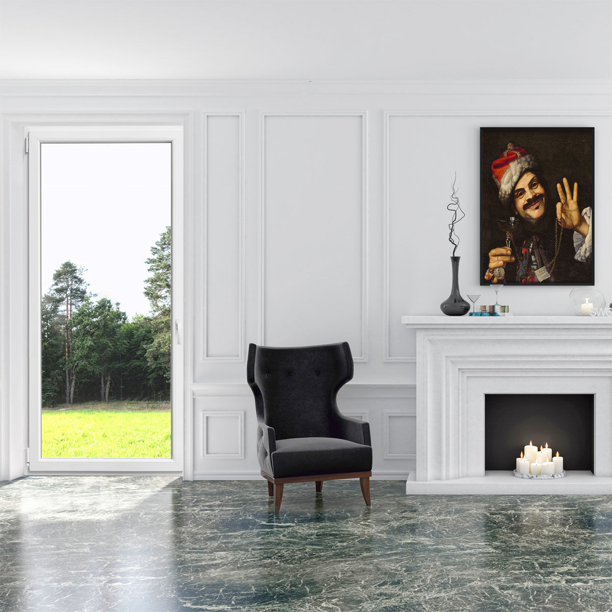 PVC-Balkontür weiß links 100 x 200 cm Bild 3