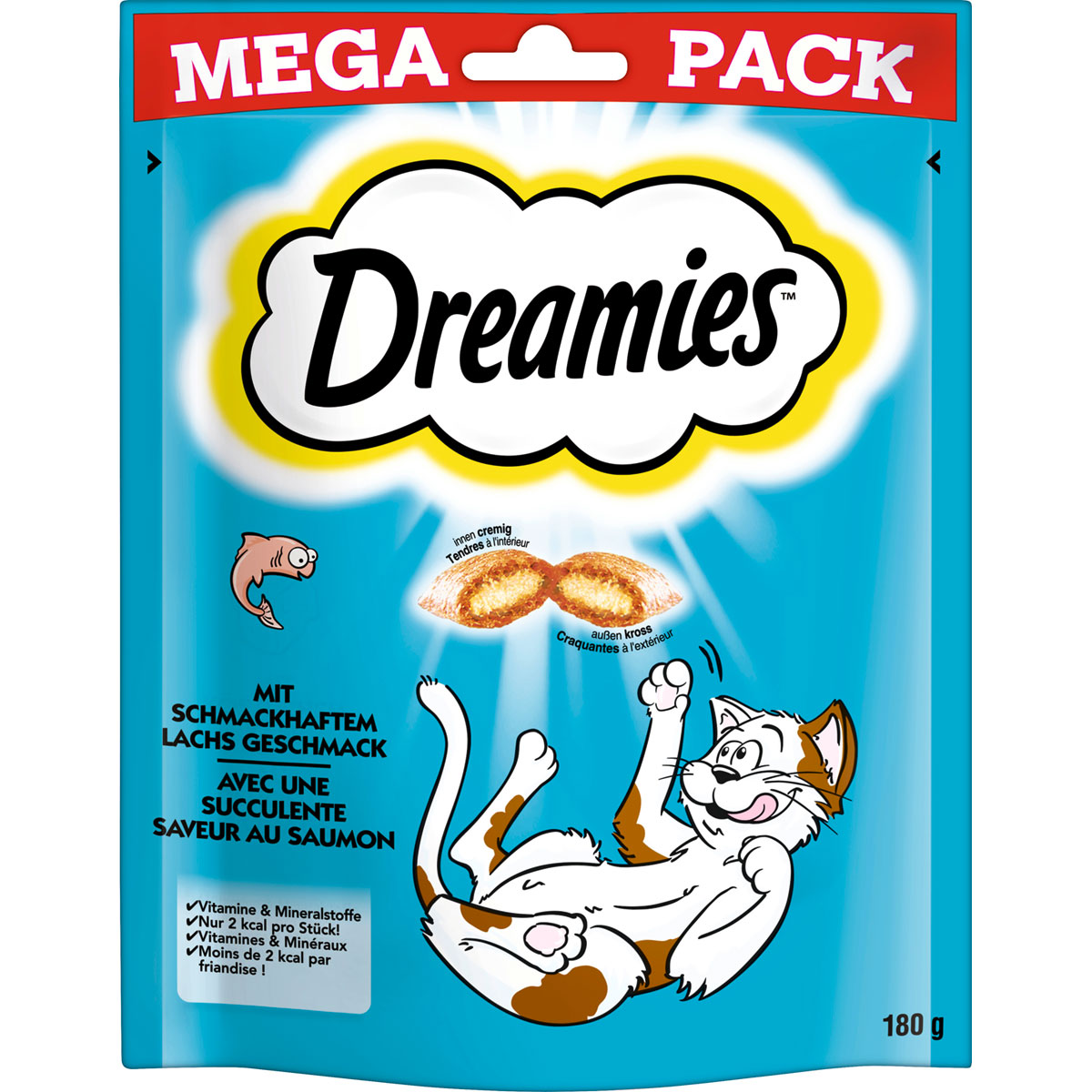 Katzensnack Dreamies mit Lachs 180 g