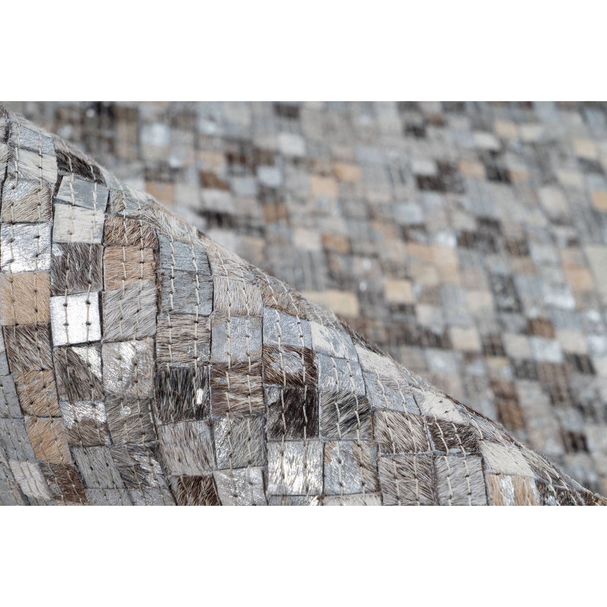 Lederteppich Finish 100 grau/silber Bild 3