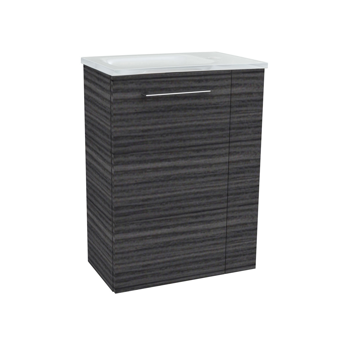 Fackelmann  Gäste-WC Waschtischunterschrank links SBC 440 x 600 x 243 mm DarkOak Bild 3