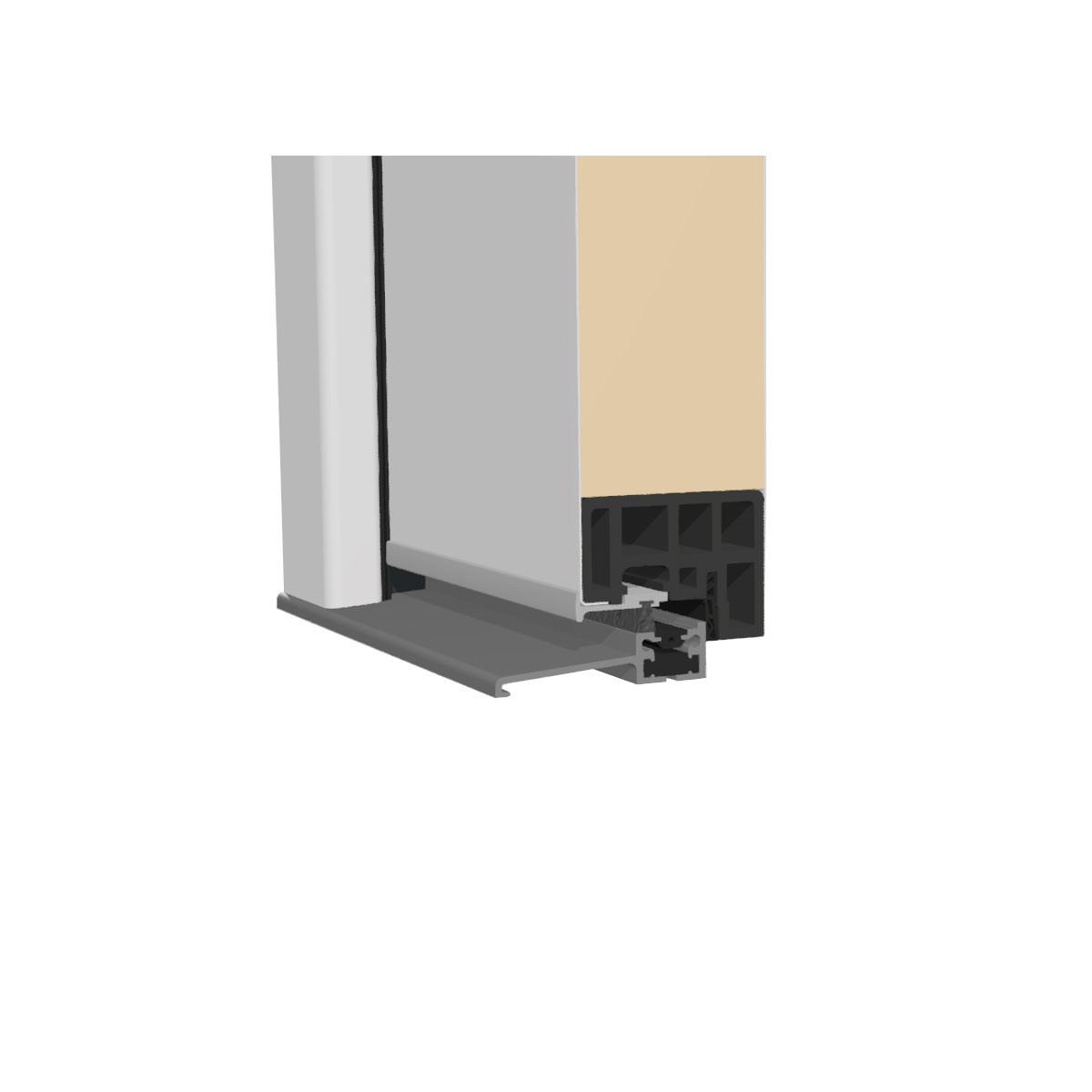 SplenDoor  Premium-Haustür Passivedoor Goeteborg energiesparend grau 100 x 200 cm links Bild 7