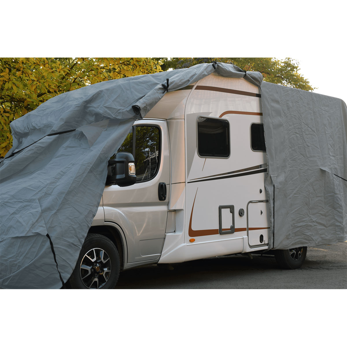 GreenYard Wohnmobil Schutzhülle mit Reflektoren Größe XL 870 x 235 x 275cm Bild 5