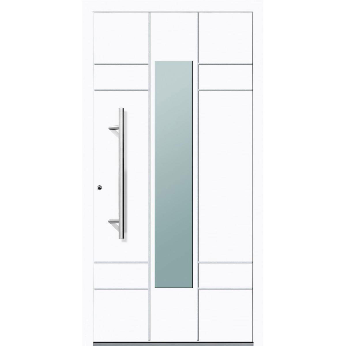 Aluminium Sicherheits-Haustür Como Exklusiv 75 mm weiß 110 x 210 cm Anschlag links inkl Griffset Bild 1