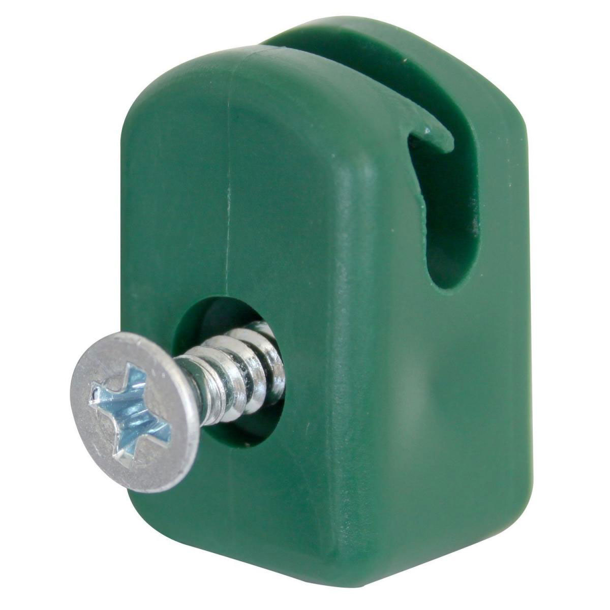 Kunststoff-Spanndrahthalter Schraube grün, 10 Stück
