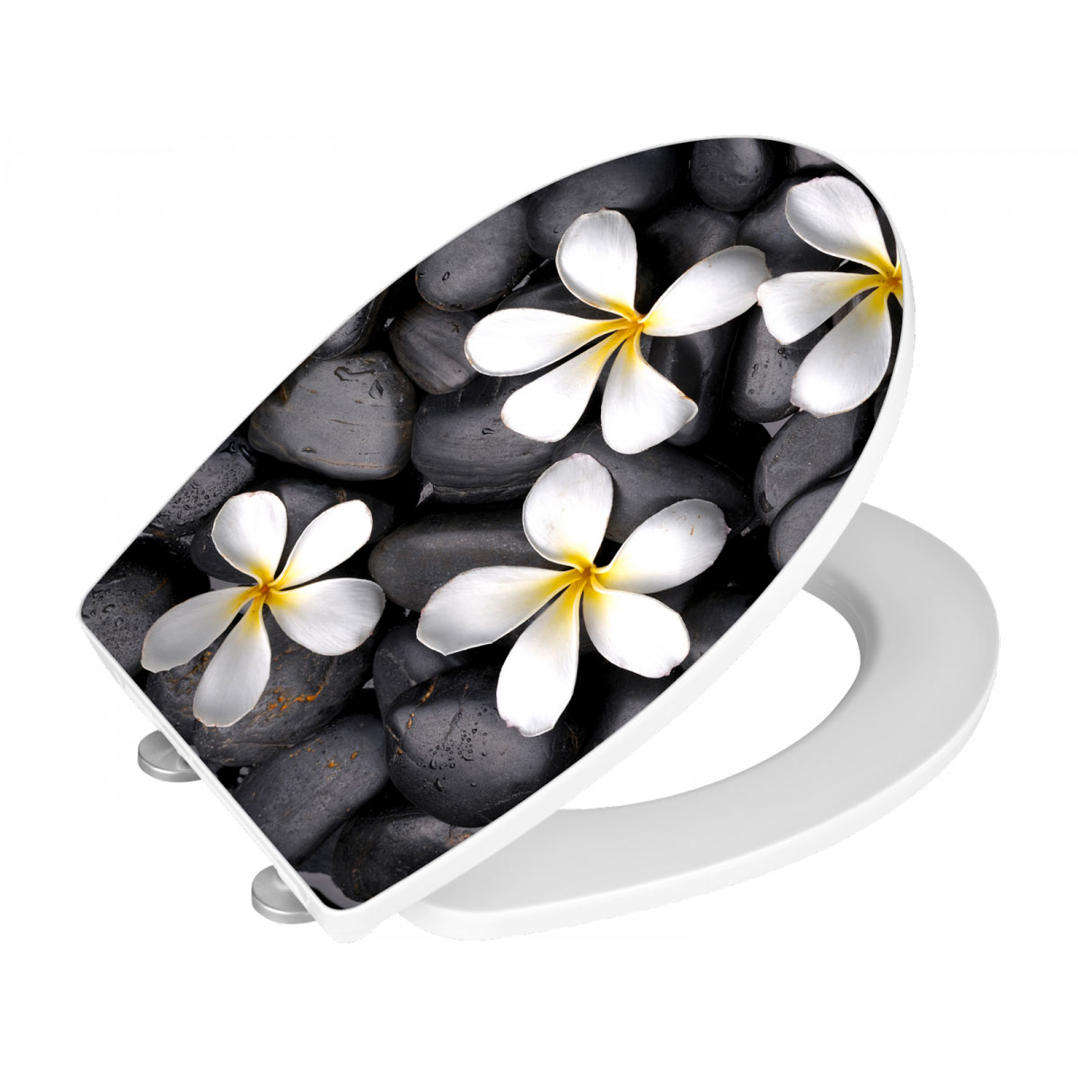 Wenko Premium WC-Sitz Bloom antibakteriell mit Absenkautomatik Bild 1