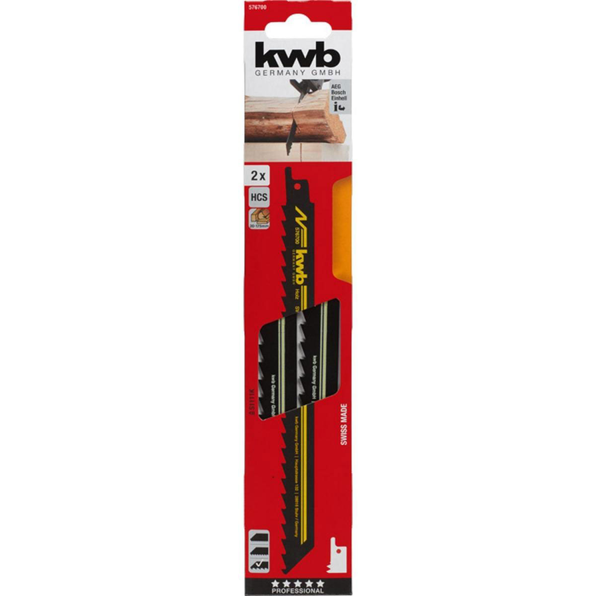 kwb  Säbelsägeblätter Holzbearbeitung grob 228 mm Bild 2
