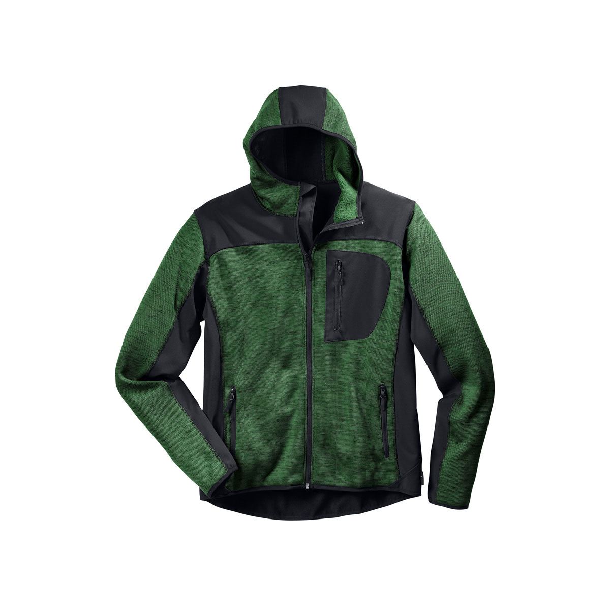 Scheibler Strickjacke Professional grün-meliert-schwarz Größe XXL