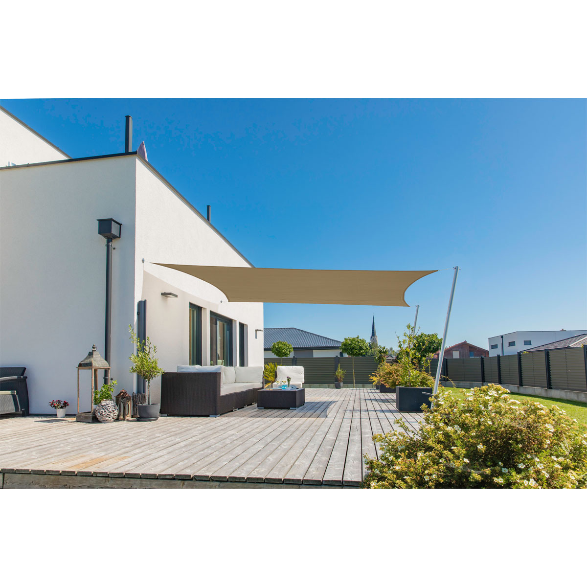 Rechteck-Segel Cannes 4 x 5 m taupe