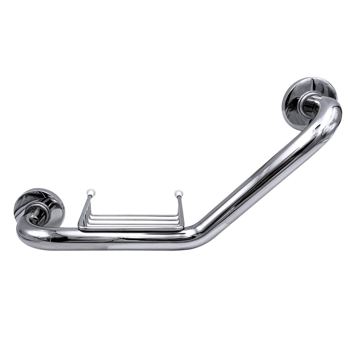 Ridder  Winkel-Haltegriff inkl Ablagekorb Sam M chrom Bild 1