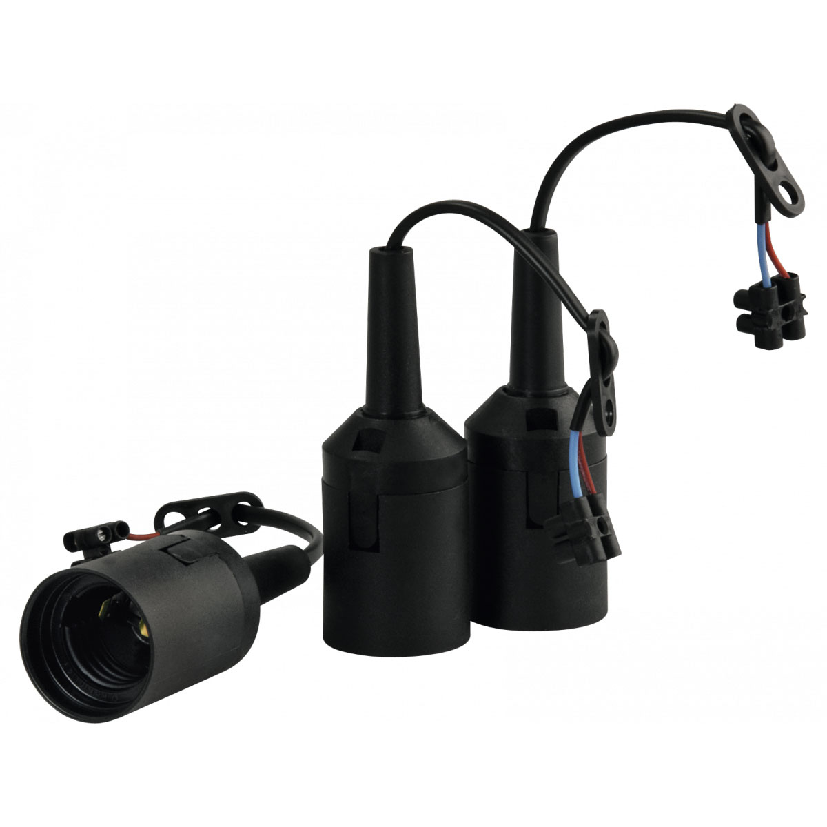 Basic Lampenfassungsset schwarz 3er-Pack