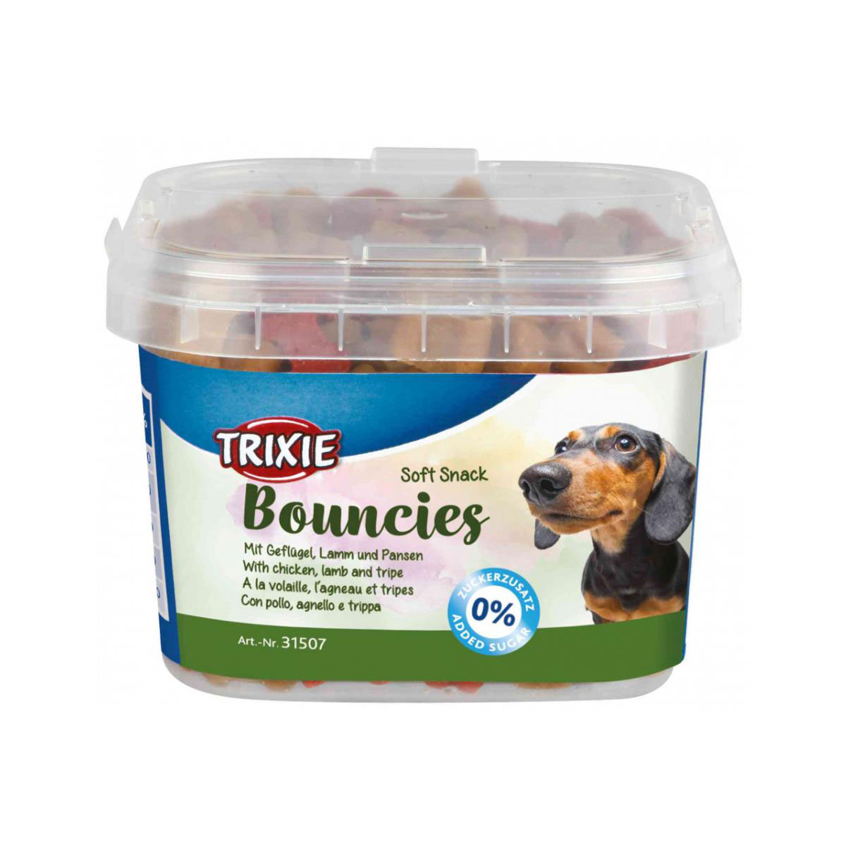 Trixie  Soft-Snack Bouncies mit Geflügel Lamm und Pansen 140 g