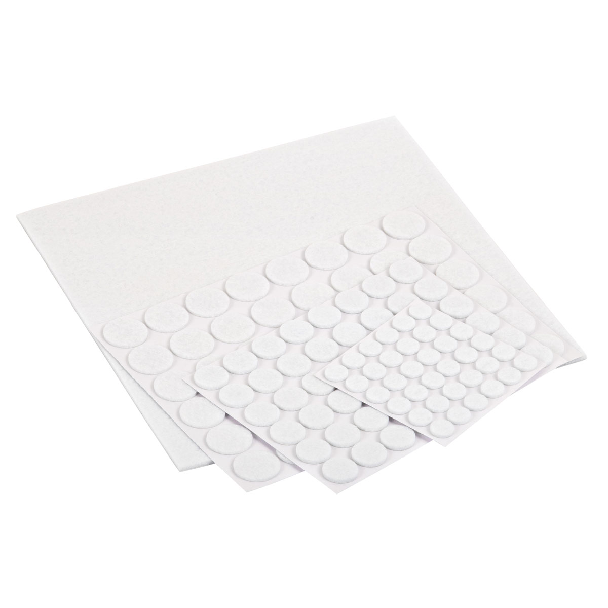 Suki Filzgleiter-Set klebend weiß 133-teilig