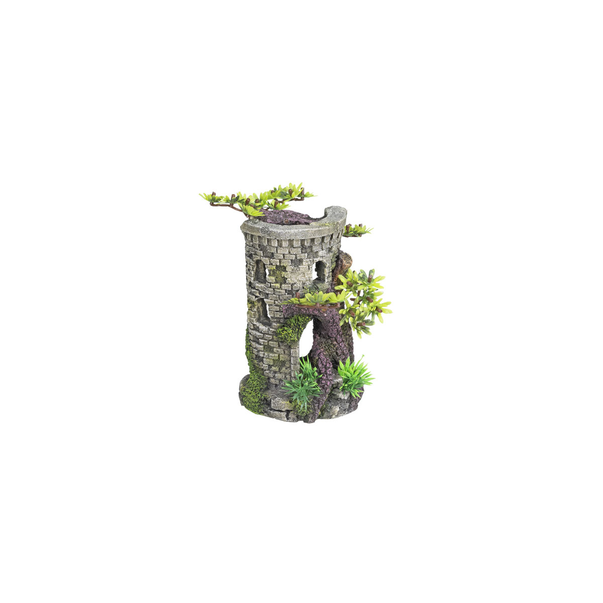 Aqua Ornaments Turm mit Bonsai 9 x 10 x 15 cm