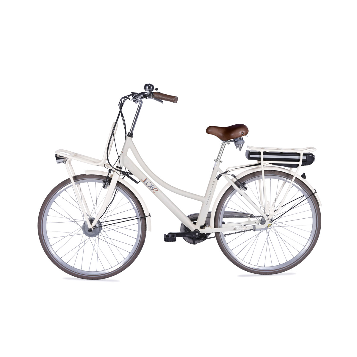 City E-Bike „Rosendaal 2“, Damen, 13,2 Ah, beige