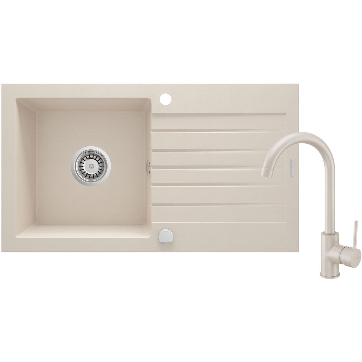 deante  Granitspülen-Set ZORBA mit Armatur beige