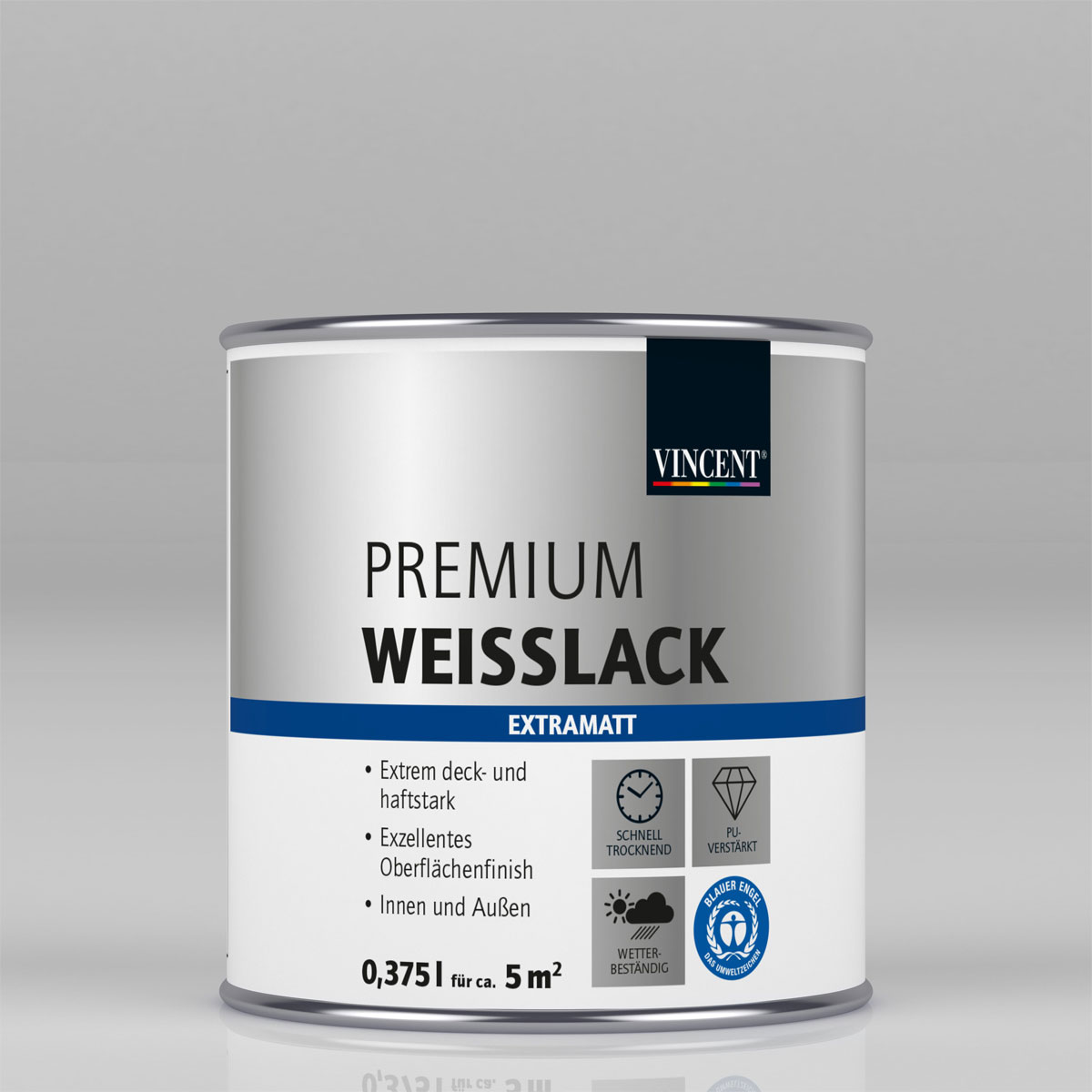 Premium Weißlack „RAL 9010 Reinweiß“ extramatt, 375 ml
