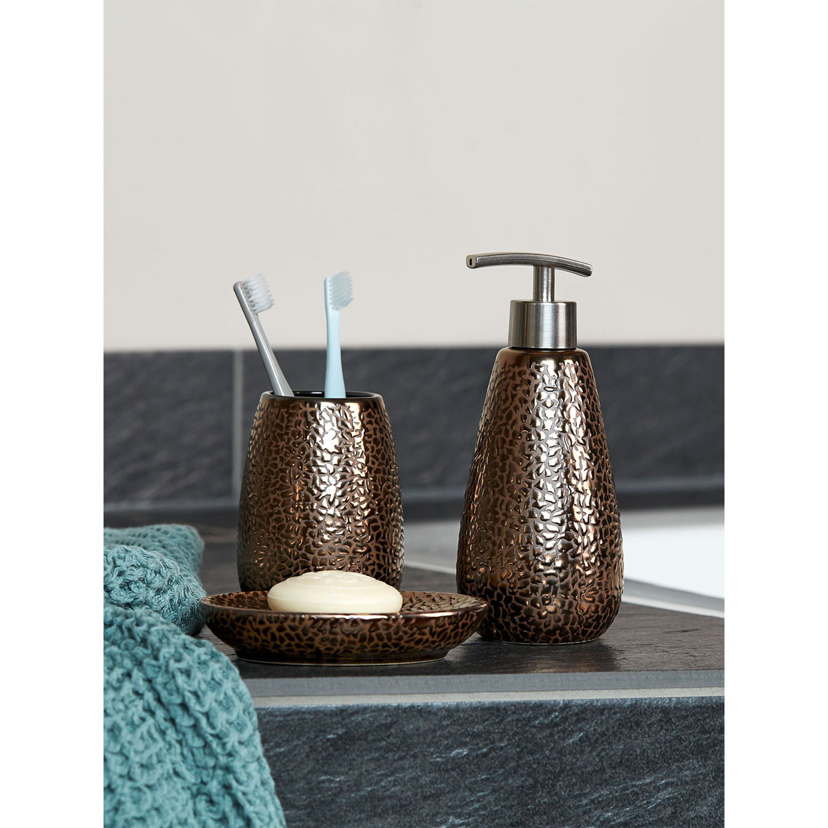 Wenko  Bad-Accessoire-Set Marrakesh 3-teilig Bad-Zubehör Set Bild 7