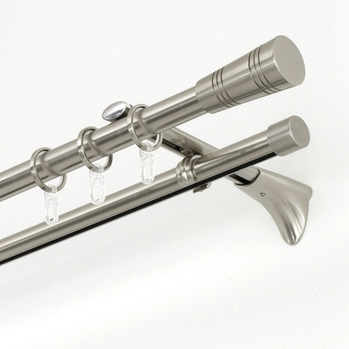 Gardinia Gardinenringe Chicago mit Gleiteinlage für Durchmesser 20 mm Edelstahl-optik Bild 5