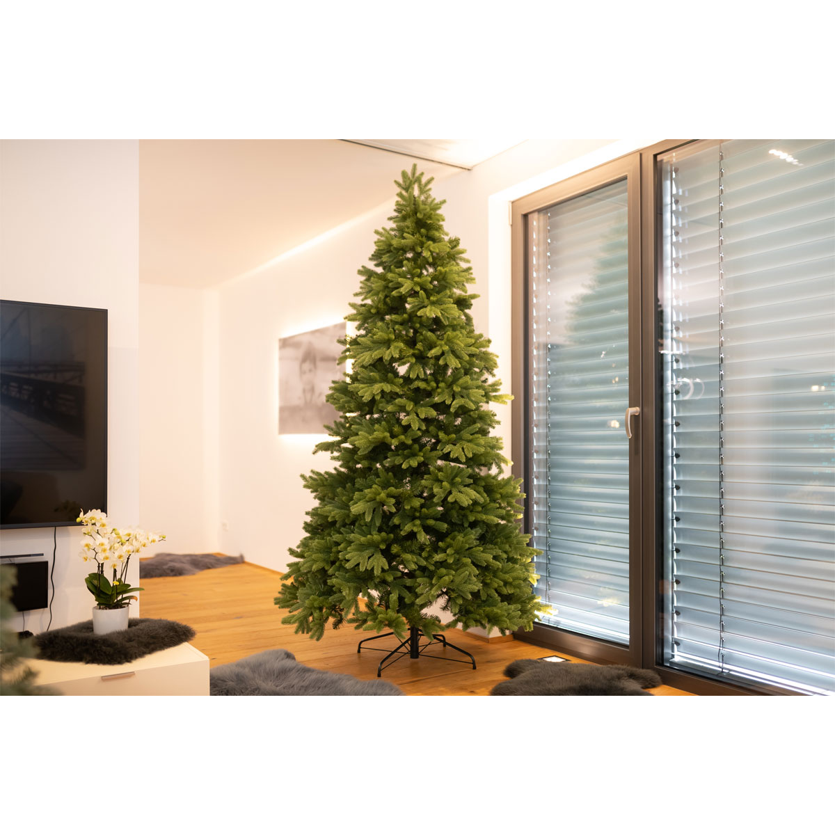 Künstlicher Weihnachtsbaum Roswell Kiefer inkl. LEDs 240 cm Grün Bild 2