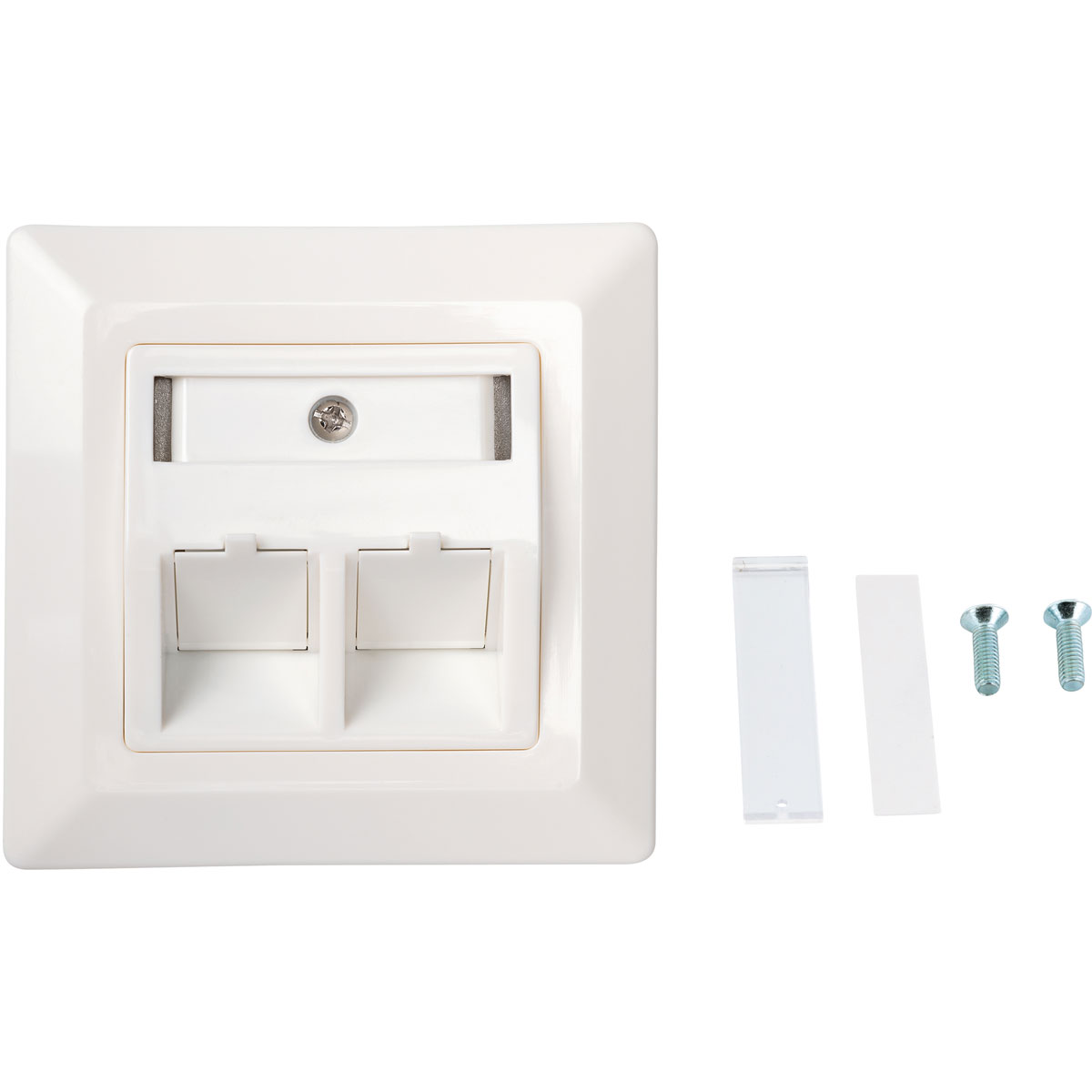 Schwaiger  Keystone Anschlussdose 2-fach Unterputz mit Schrägauslass Bild 4