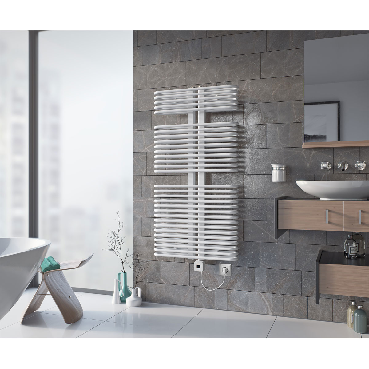 Ximax  Elektrischer Handtuchwärmer K3 1720 x 600 mm 1200 Watt Typ 7 Weiß Bild 2