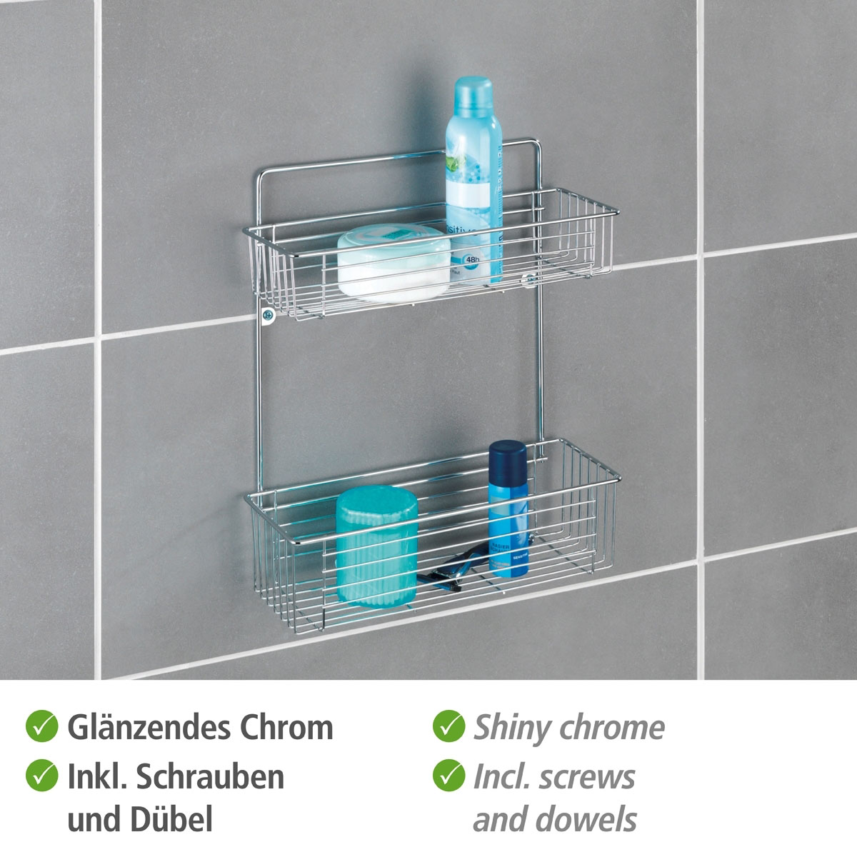 Wenko Exklusiv Wandregal Avesta chrom Bild 3
