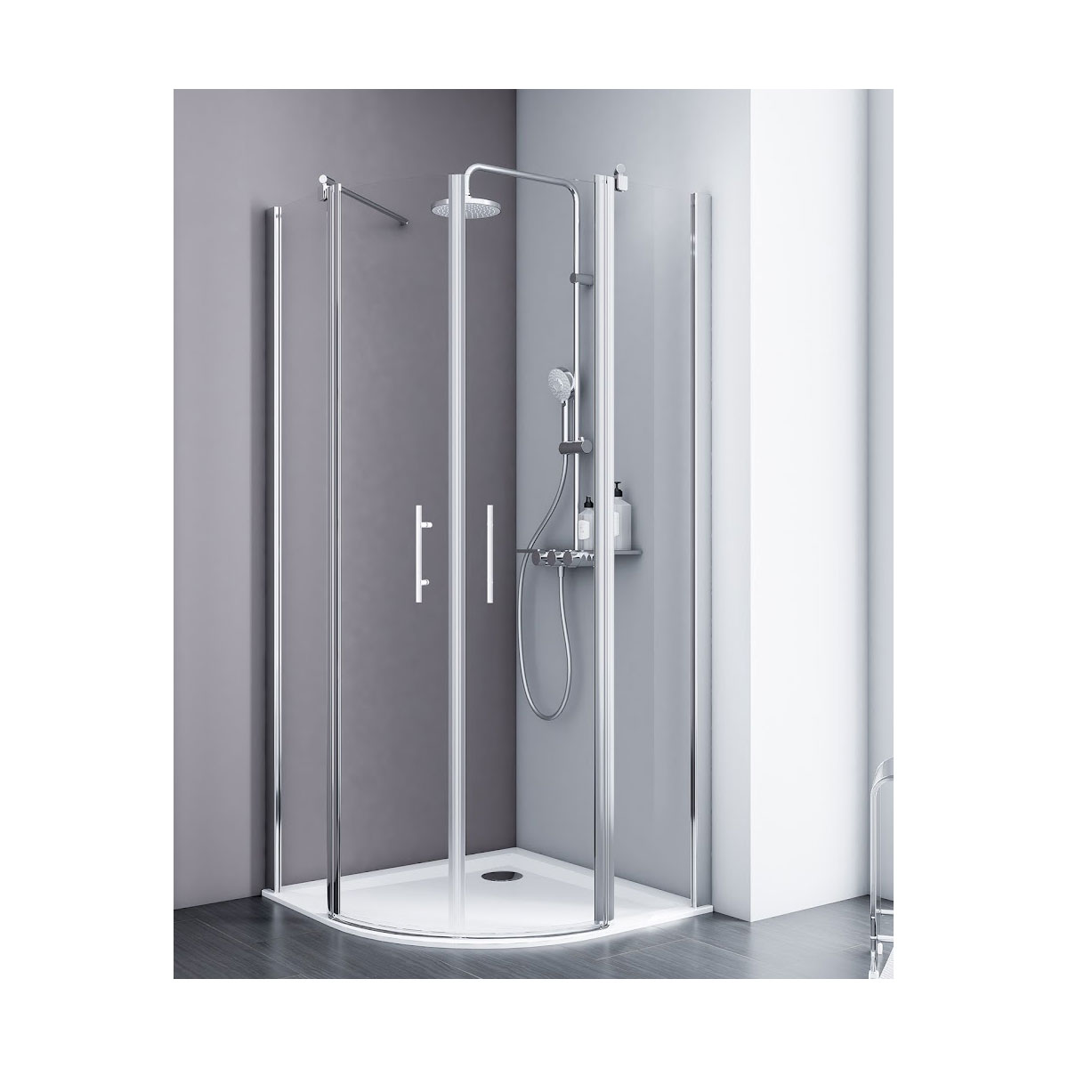 Schulte Runddusche Alexa Style 2.0 192 x 80 x 80 cm alu klar