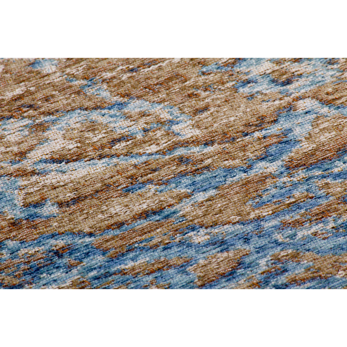 Jacquard-Teppich „Blaze 600“, blau/beige