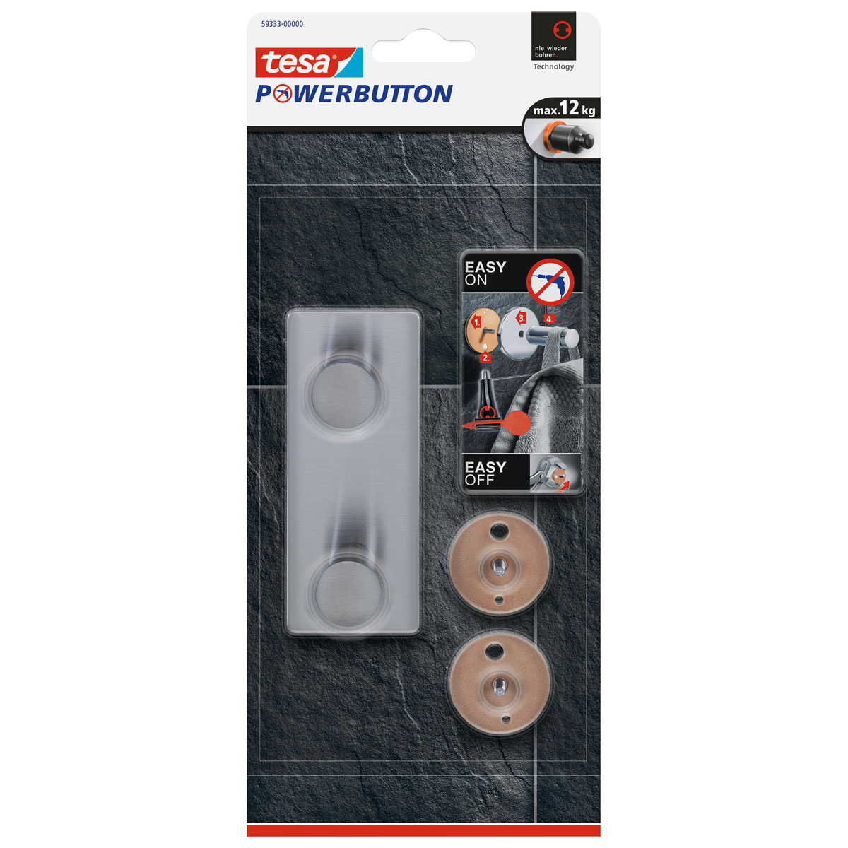 Tesa Doppelhaken Powerbutton Classic Bild 1