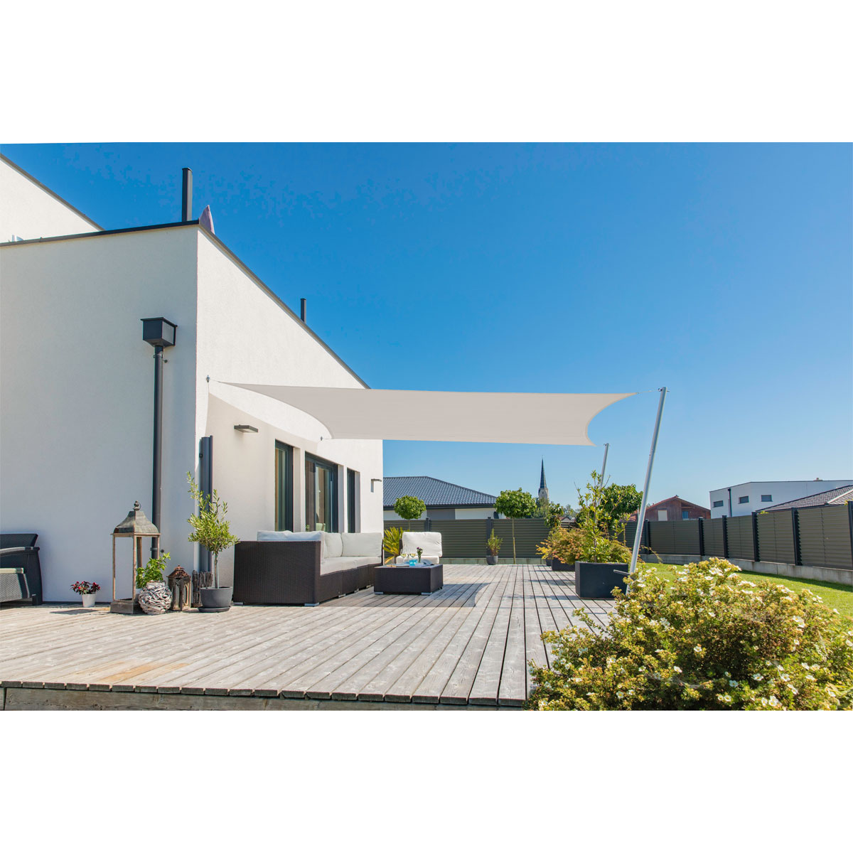 Rechteck-Segel Cannes 4 x 5 m grey