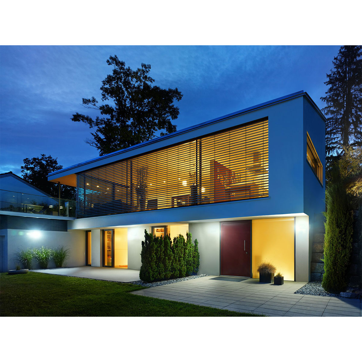 Steinel LED-AuÃŸenstrahler XLED curved mit Bewegungsmelder anthrazit Bild 2